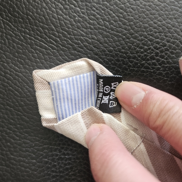 Sondergaard brown white linen tie - Picture 3 of 4